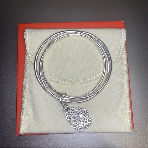Rare & Vintage James Avery Sterling Silver 3 Linked Sorrento Bangle Bracelets - Picture 4 of 10